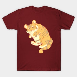 sad cat chonky tiger T-Shirt